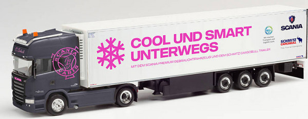 Herpa 942881 - Scania R `13 TL Kühlkoffer-Sattelzug „Trucker-Babe Christina Scheib“