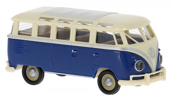 Brekina 31853 - VW T1b Samba, hellbeige/blau, 1960