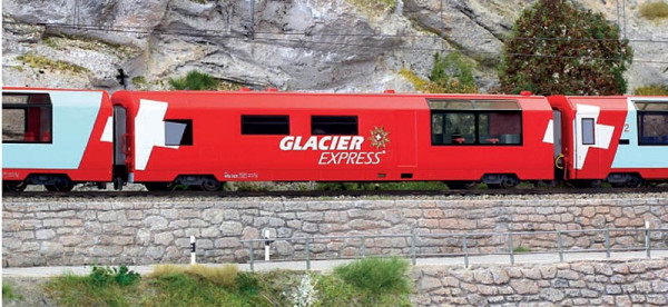 Bemo 3689102 - RhB Api 1312 Panoramawagen Glacier Express H0
