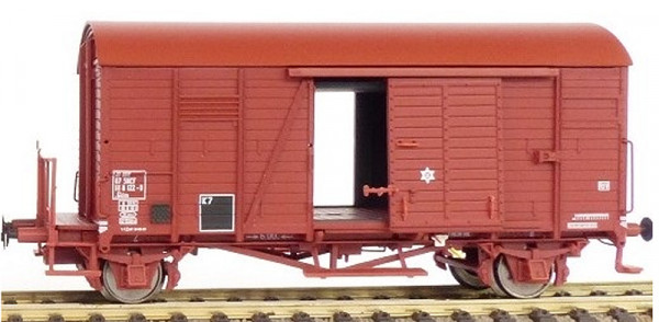 Exacttrain 20783 - SNCF Oppeln mit Bremserbühne rot mit französischen Lager Epoche 4