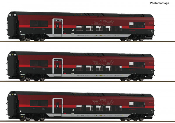 Roco 6210179 - ÖBB 3er Set Railjet ÖBB DCC+Innenbeleuchtung E6