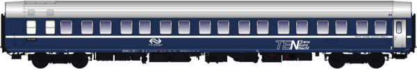 LSModels 44190 - NS Schlafwagen T2S blau Ep.4, TEN-Logo, NS-Logo, Dach silber