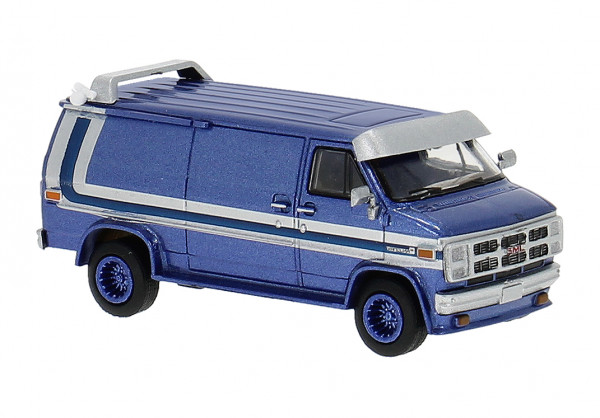 Brekina 18253 - GMC Vandura blau Vorbildbaujahr 1983