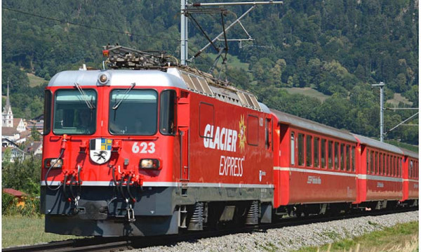 Bemo 1358183 - RhB Ellok Ge 4/4 II 623 Werbelok ´Glacier Express´ Ep.6, DCC mit Sound