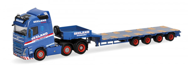 Herpa 319805 - Volvo FH GL 2020 6x2 Semitieflade-Sattelzug "Seeland"