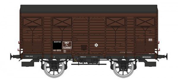 REE WB-738 - SNCF gedeckter Güterwagen 20T braun Ep.3a