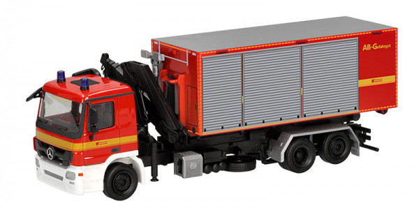Herpa 961783 - Mercedes-Benz Actros M 08 WLF dreiachsig "Feuerwehr Lühnen AB Gefahrgut" Sondermodell