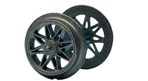 Roco 40190 - NEM-H0 Norm Feinspritz Speichenradsatz mit geteilter Achse Ø 11 mm 2 Stück / Packung