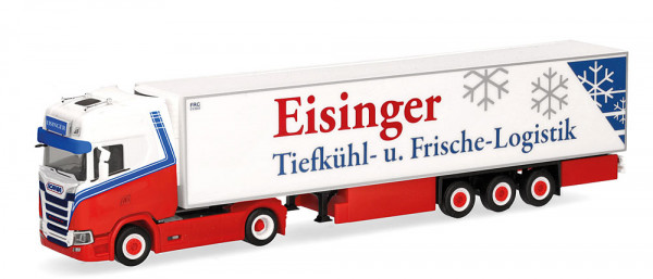 Herpa 318594 - Scania CS 20 HD Kühlkoffer-Sattelzug "Eisinger"