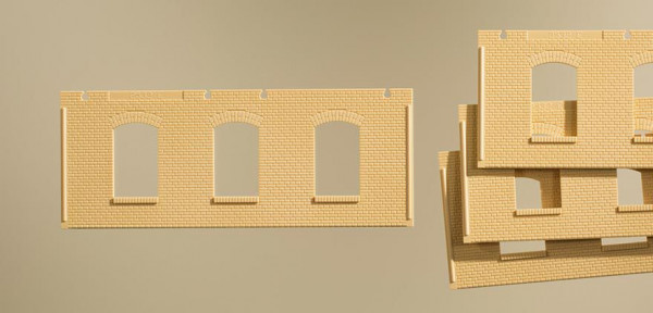 Auhagen 80627 - Wände 2532E gelb, je 94 x 37 mm