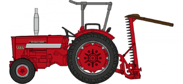 REE CB-182 - McCormick Traktor International HI624 mit Überrollbügel und Grasschneidmesser
