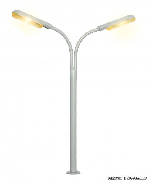 Viessmann 6096 - Peitschenleuchte doppelt, 2 LEDs gelb