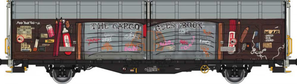 Albert Modell 245066 - SBB Schiebewandwagen Hbbillns Ep.6, mit Graffiti