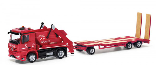 Herpa 318396 - Mercedes-Benz Arocs Absetzkipper AK12 mit TU3-Anhänger "Küchler"