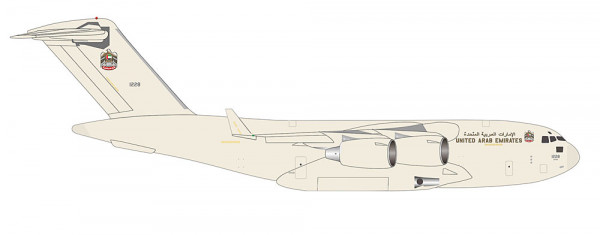 Herpa 539395 United Arab Emirates Air Force Boeing C-17A Globemaster III