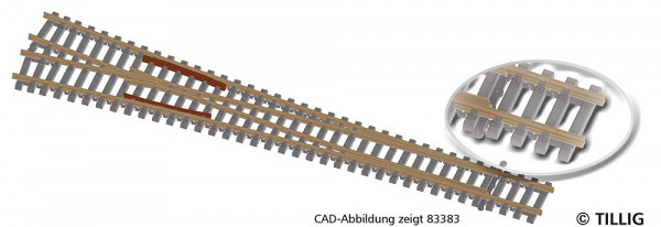Tillig 83334 - EW2 15* links mit Betonschwel