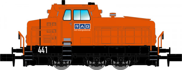 NME 123400 - Rangierdiesellok DHG 500 C "RAG", orange, DCC
