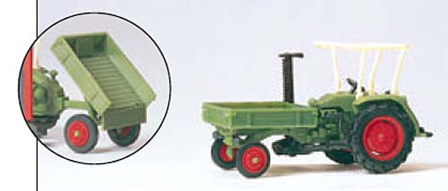 Preiser 17927 - Fendt Geräteträger mit Mähbalken, Fertigmodell aus Kunststoff