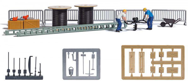 Busch 7834 - A-Set Erdbohrer und 2 Bauarbeiter