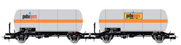 Rivarossi HR6621 - FS Set 2-teilig Gaskesselwagen Zgs Ep.4 Pibigas"