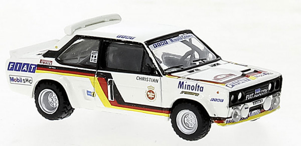 Brekina 22662 - Fiat 131 Abarth 1980, Fiat Minolta, Rally Hunsrück, W.Röhrl, 1,