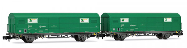 Arnold HN6703 - RENFE, 2-tlg. Set JPD-Wagen „TEM“, grüne Farbgebung, Ep. V