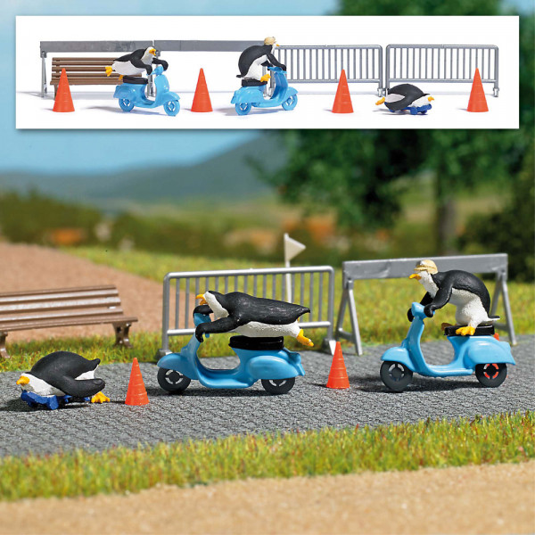 Busch 7925 - A-Set: Pinguine Rollerfahrt H
