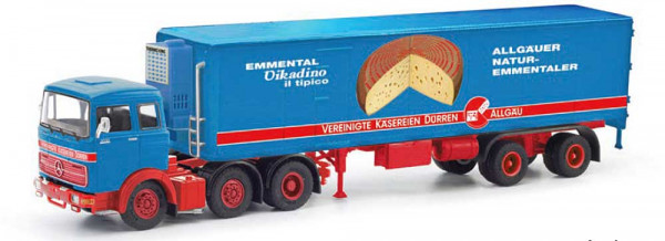 Herpa 87MBS026413 - Mercedes-Benz LPS 2032 Kühlkoffer-Sattelzug "Vereinigte Käserei Düren"