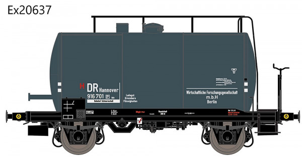 Exacttrain 20637 - DRG 30m3 Uedinger Kesselwagen WIFO ohne Bremserhaus DR Hannover 916 701