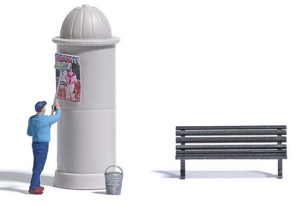 Busch 7909 - Action-Set, Plakatkleber