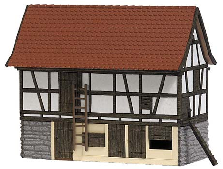 Busch 1515 - Kleintierstall Echtholz Lasercut Modell