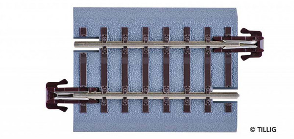 Tillig 83715 - Bettungsgleis braun, Länge 41,5 mm - gerades Gleis G4