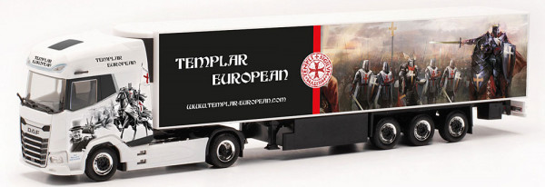 Herpa 316873 - DAF XG+ Kühlkoffer-Sattelzug "Templar European" (PL)