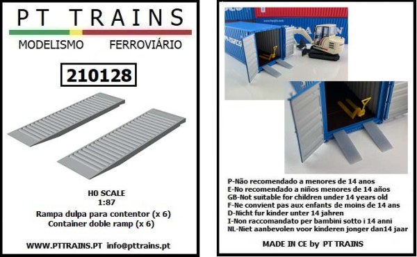 PT-Trains 210128 - Schmalle Laderampe - Grau ( 3 Paar)