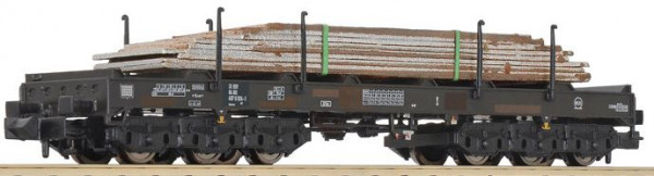 Liliput 265791 - NS Transportwagen für Blechcoils Sahmms 6-achsig schwarz Ep.5, gealtert