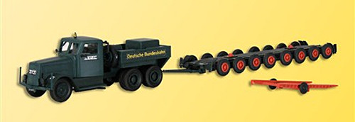 Kibri 13570 - Zugmaschine Kaelble der DB mit Straßenroller ohne Waggon