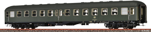 Brawa 58051 - DB Mitteleinstiegswagen 2.Klasse Bym421 grün Ep.4, AC+ LED-Innenbeleuchtung