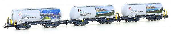 Hobbytrain H23493 - SBB Set 3-teilig Zementsilowagen Uacs Ep.6, Holcim, Wagen mit Motiven