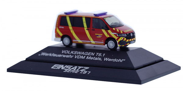 Rietze 53955 - Volkswagen T6.1 Werksfeuerwehr VDM Metals Werdohl