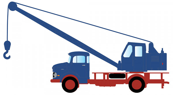 LC-Minis - LC4750 - MB L322 Mobilkran, blau/rot