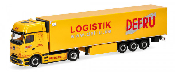 Herpa 961868 - Mercedes-Benz eActros 600 ProCabin Gigaspace Kühlkoffer-Sattelzug "DEFRU"