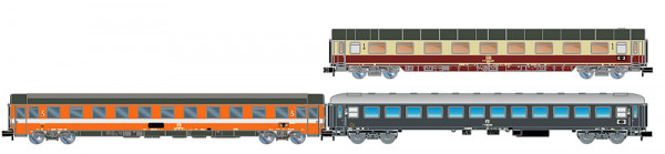 Arnold HN4468 - DB/FS 3-tlg. Zugset „Alpen-Express“ Rom – München enthält 1 x Avmz111 + 1 x Eurofima