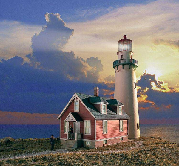 Walthers 533663 - Rocky Point Leuchtturm, 7,5 x 20,3 x 22,8 cm