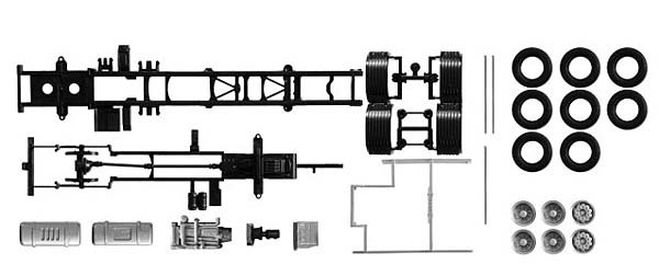 Herpa 084451 - LKW-Fahrgestell Volvo FH 3-achs 2 Stück