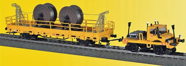Viessmann 2680 - Zweiwege-Unimog 2L mit Schubrahmen und Fahrleitungsbauwagen Sound