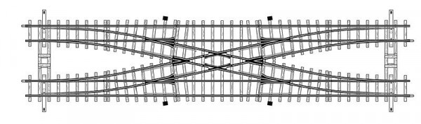 Bemo 4214000 - H0m 12° Doppelte Gleisverbindung - besteht aus 1 St. 4217 000, 2 St. 4208 000, 2 St.