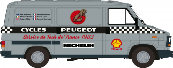 Brekina 34921 - Peugeot J5 Kasten 1982, TdF 1983,