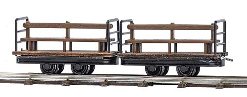 Busch 12202 - 2 Mannschaftswagen mit Sitzbänken passend zum Feldbahn Start-Set