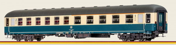 Brawa 58145 - DB Schnellzugwagen 1./2. Klasse ABm223 oceanblau/beige Ep.4, AC Analog BASIC+ LED-Bele