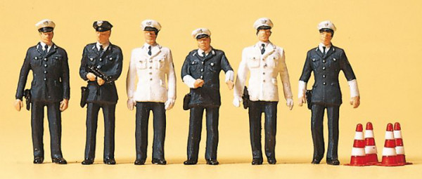 Preiser 10422 - Polizisten. BRD 6 teilig